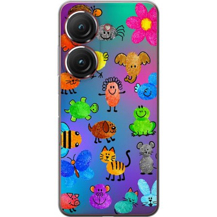 Yhteensopiva Puhelinkuori Asus Zenfone 9 Little Scribble Friends