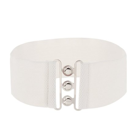 Brett elastiskt bälte Metallspänne Midjeband BEIGE beige