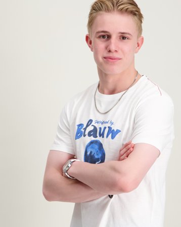 Scotch & Soda Regular-fit washed artwork t-shirt Weiß T-Shirts Jungen - Kids Brand Store