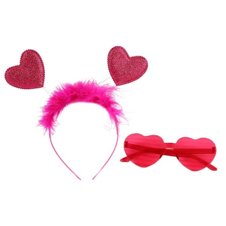Valentinsdag Hjerte Hovedbeklædning Hjerte Briller Kostume