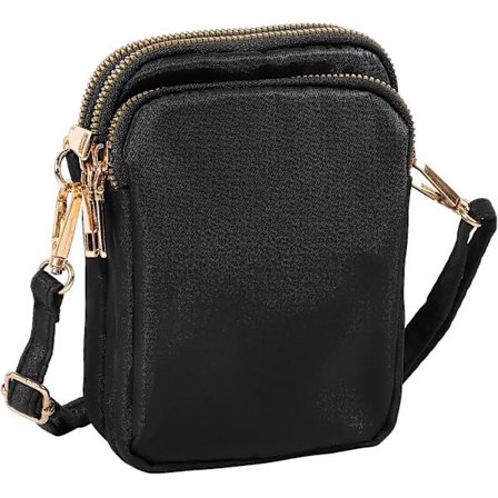 Cross Body Phone Bag Women, Vattentät Nylon Axelväska, Mini 3 Lager Dragkedja Damer
