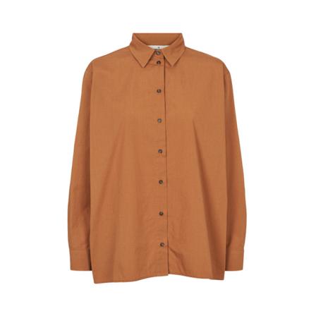 Basic Apparel Vilde Loose Shirt Brun, Dame Skjorter