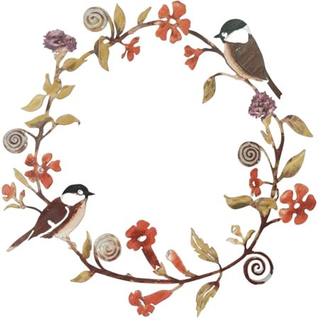 1. metall dekorativ dørkrans, moderne året rundt vægdekoration