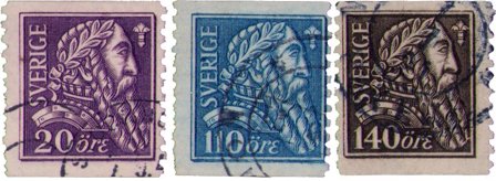 Sverige - AFA 149-151 - Stemplet