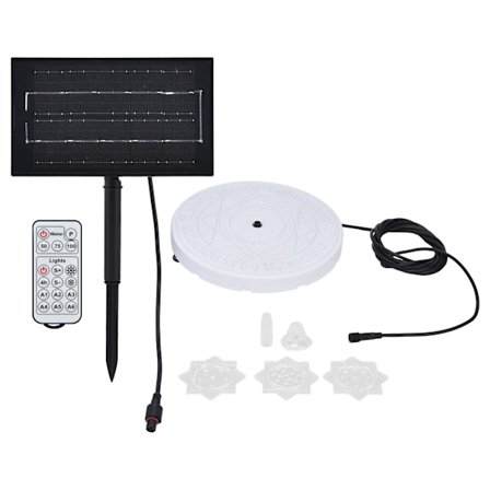 Solcelledrevet springvand med LED-lys - IP66 vandtæt RGB flydende lampe til udendørs brug i haven og swimmingpoolen