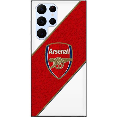 Kompatibelt Mobilskal till Samsung Samsung Galaxy S22 Ultra 5G Moschino Toy teddybjörn med enkel tecknad design, brun björn med vit tröja och tydli