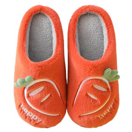 Unisex Flat Fuzzy Tofflor Slip On House Skor