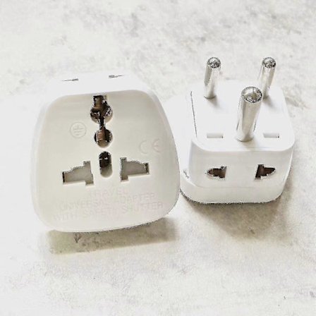 Indien Sri Lanka Typ D Reseadapter Med 2 Eluttag Svart Färg 1 Till 2 Till US AU Vägguttag Strömkontakt -jx_yux