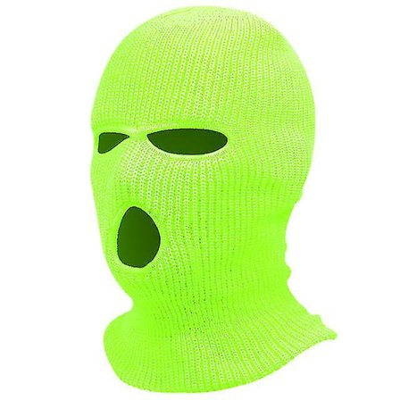 3 huller Vinter Varm Unisex Maske Balaclava(Lysegrøn)