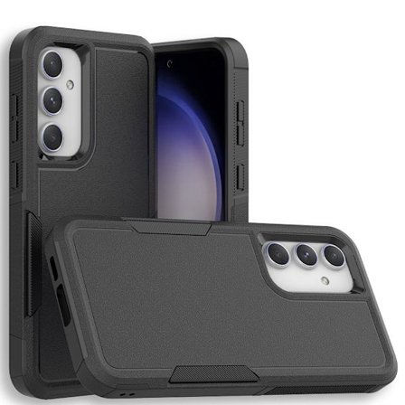 Samsung Galaxy S23 FE -puhelin kotelo, pudotuksenkestävä kotelo, musta