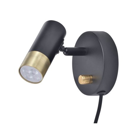 Oriva - Vegglampe Mini Sv./mäss. 49622-80-50 Svart