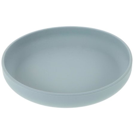 Silikone Scoop-Tallerken Ældrepleje Spildsikker Tallerken med Sugekopbund Handicappede Skridsikker Service Lyseblå 19.50X19.50X4.00CM_yux