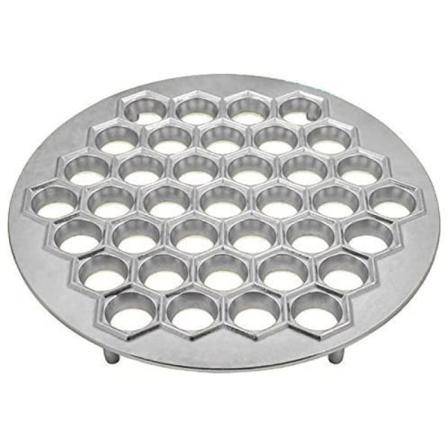Pelmeni-form og deigkutter for dumplings, sølvfarget - allsidig verktøy