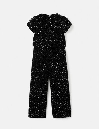 Mango Sequins Long Jumpsuit - Black - 9