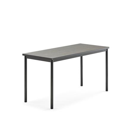 Tisch SONITUS, 1400x600x720 mm, Linoleum dunkelgrau, anthrazit