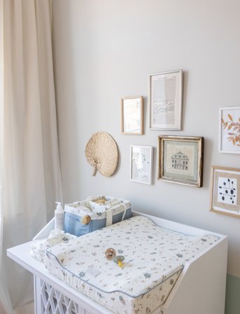 Cam Cam Copenhagen Changing Cushion - Ocs - Blueberries - Cream - ONE SIZE