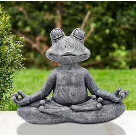 Meditoiva sammakko -patsas - Puutarhan sisustus Koti- ja puutarhakoriste