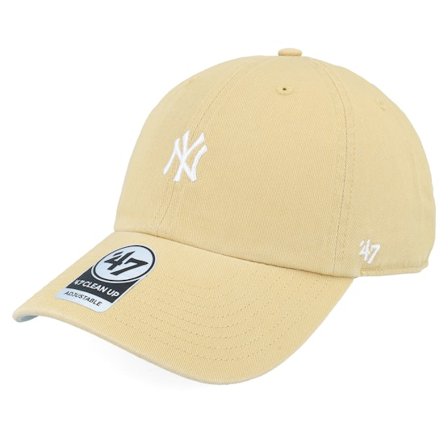 47 Brand - MLB Beige unconstructed Cap - New York Yankees MLB Runner 47 Clean Up Tan Dad Cap @ Hatstore
