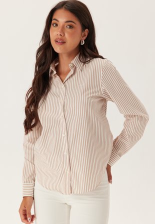 GANT Reg Classic Poplin Striped Shirt Salmon Tøj