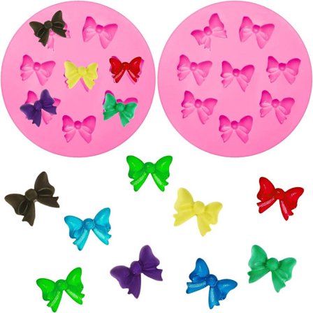 2 Stykker Sløjfer Silikoneform Fondant Chokolade Slikforme