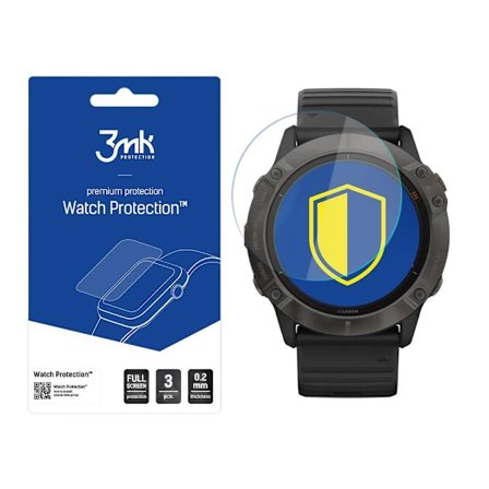 Garmin Fenix 6X Pro - 3mk Watch Protection v. FlexibleGlass Lite