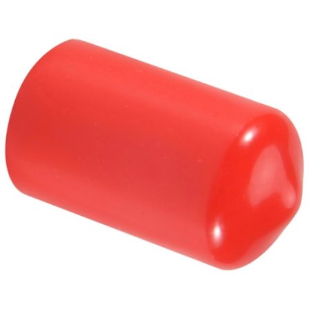 100 stk. Gummi Endestykker 12 mm ID PVC Rund Rør Bolt Hætte Dækning Rød