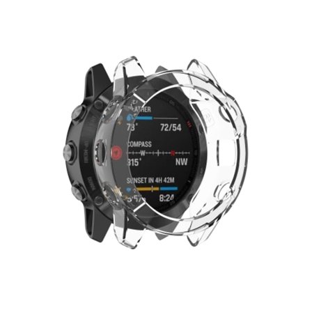 Lämplig för Garmin Fenix ​​6S / 6S Pro transparent TPU Silica Gel Watch Case