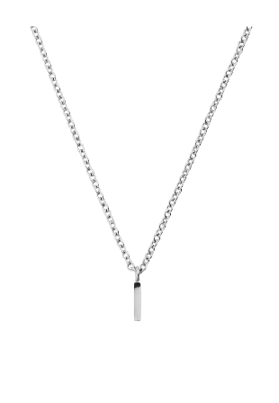 Mockberg Petite Plain Letter I Steel Necklace Smycken & klockor Dam Grå ONESIZE