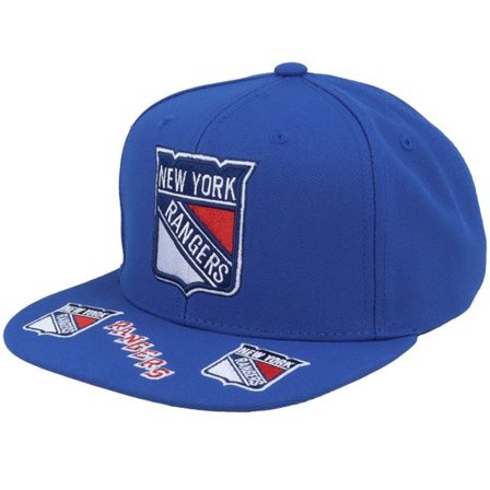 Mitchell & Ness - NHL Blå snapback Keps - New York Rangers Vintage Hat Trick Blue Snapback @ Hatstore