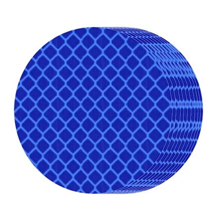 10 stk runde reflekterende klistremerker, anti-fade, anti-ripe, plast, reflekterende klistremerke for sykkel Blue
