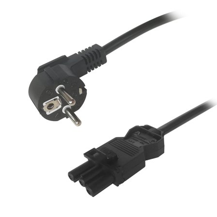 Deltaco GST18 power cable, CEE 7/7 - GST18 female, black, 2m