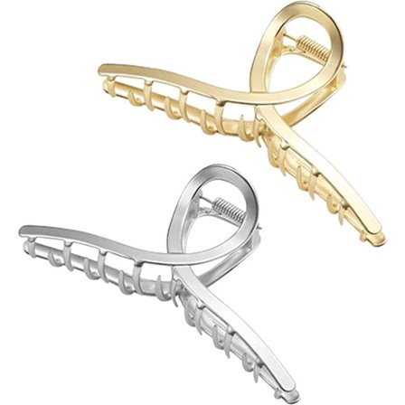 Hårklämmor Stora Metall Hårklämmor Starkt Grepp Vintage Hajklämmor Klämma Hårtillbehör för Kvinnor Flickor Tunna Tjocka Hår