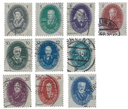 DDR 1950 - MICHEL 261-270 - Stemplet