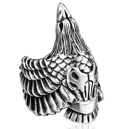 Ring - Norse Mythology - Raven - Stainless steel - High quality