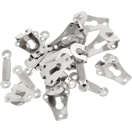 IC 10 ST 9mm Hopeatyyppiset hakasuljimet ja tangot ommeltavaksi housujen ja hameen sulkemiseen