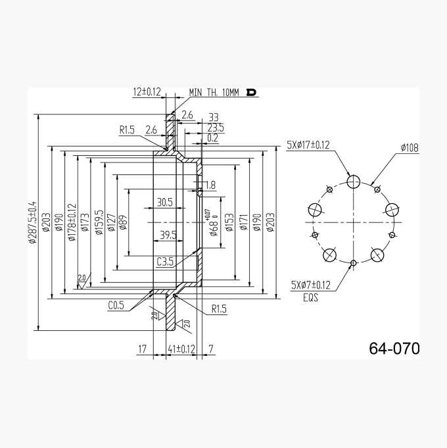 Bromsskiva - Biltema