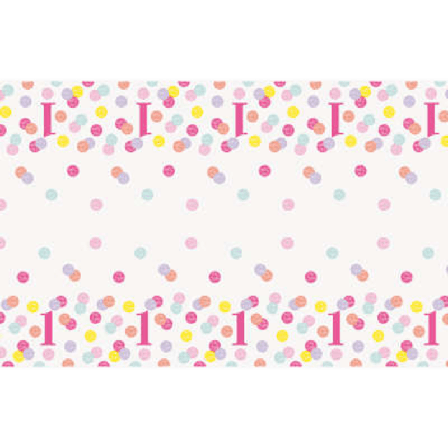 1-årsdag feiring dukk Rosa Prikker 137 x 213 cm