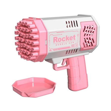 Leksaker för barn 3-8 år: 2-pack Bubble Gun Bubble Machine, Utomhus Trädgård Bubble Machine (2Rosa)