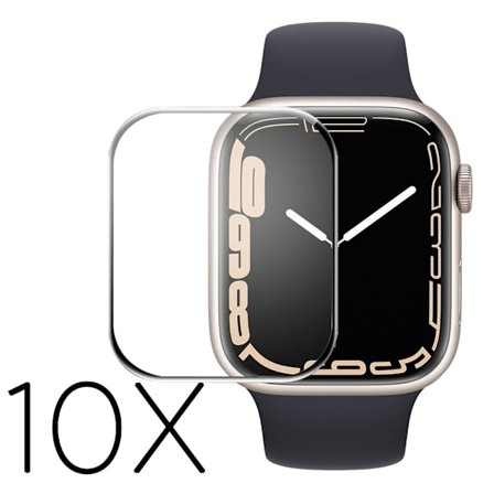 10Pcs ENKAY Apple Watch (45mm) 3D curved screen protector - Black