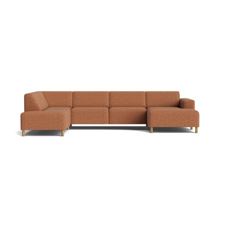 Seam U-sofa, højrevendt - Puente Brun Terracotta - 344x206x78 - Sofa, u-sofa