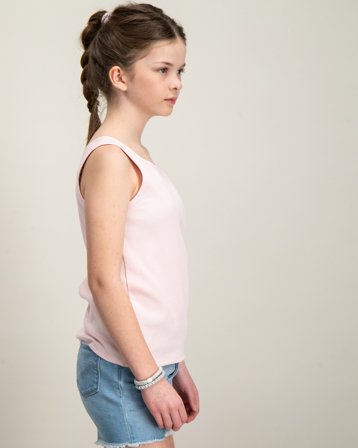 Levi's LVG MEET AND GREET RIBBED TANK Rose Hauts et chemisiers Fille - Kids Brand Store