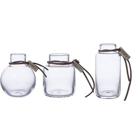 Ernst Glasvase 8 cm, 3-pak - Klar | KitchenOne