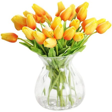 30 stk. Kunstige Tulipan Blomster Mini Kunstige Blomster Bryllup Hjem Dekorationer Til Mor Kone Kæreste