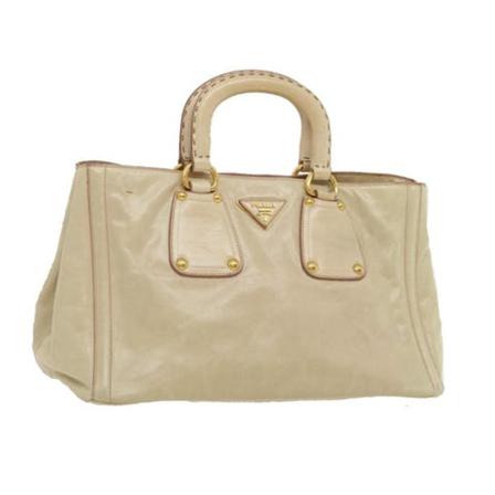 Prada Vintage, Pre-owned Handbag Beige, Dames, Maat:ONE Size,leather
