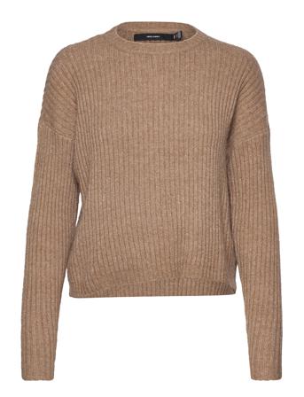 Vmrozina Ls O-Neck Blouse Lcs Brown Vero Moda