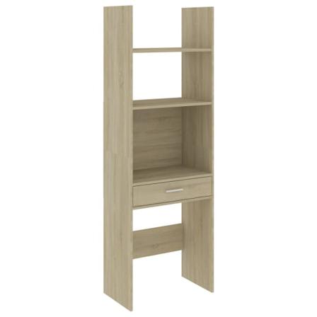 Vidaxl Bokhylla Sonoma-ek 60x35x180 Cm Spånskiva Brun