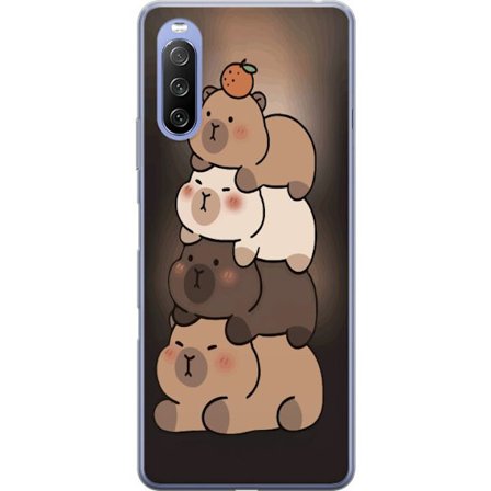 Yhteensopiva Puhelinkuori Sony Xperia 10 III Lite Capybara Kawaii Söpö Eläinhahmo