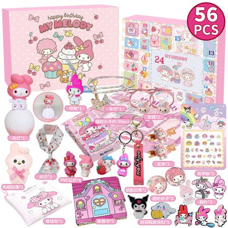 Adventskalender 2025 My Melody Cinnamoroll Leksaker Tillbehör Julnedräkningskalender Barnpresenter My Melody
