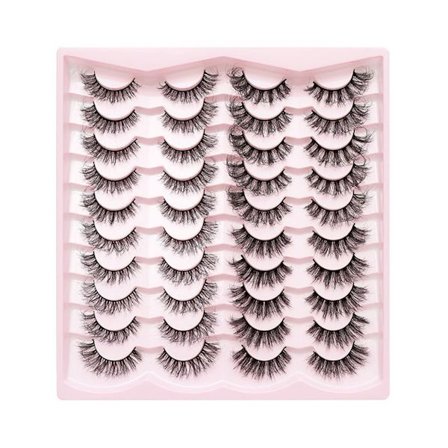 Falska fransar Lösögonfransar Cat-Eye Fransar Faux Mink Fransar Naturligt utseende Fluffiga Wispy fransar som ser ut som förlängningar