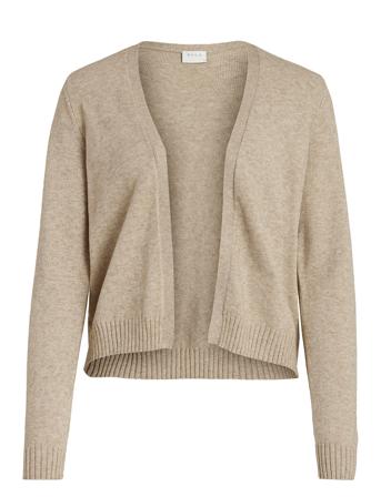 Viril Short L/S Knit Cardigan-Noos Beige Vila